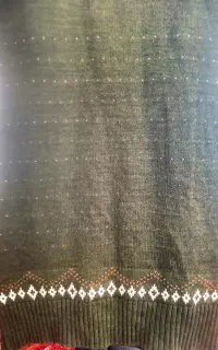 بلوززمستانی سبزیشمی وکرم شیک شیک