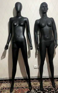 مانکن با پایه و تعدادی چوبکار