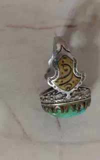 انگشتر فیروزه نیشابوری با رکاب دست ساز