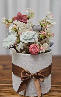 باکس گل و شمع دکوراتیو