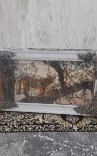 تابلو فرش نو قاب سفید