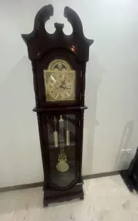 ساعت ایستاده کوکی بدون باتری چوب گردو