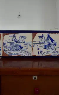 آینه نقاشی شده از داستان شاهنامه
