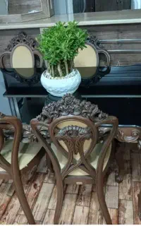 میز ناهارخوری 6 نفره پلیمری کلاسیک