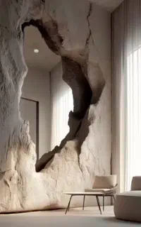 طراحی داخلی ،پتینه،میکروسمنت، طرح صخره،آینه کاری