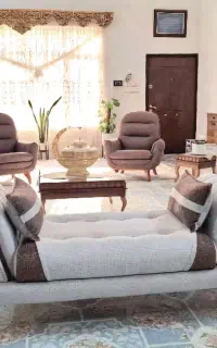 مبل ده نفره تخت خواب شو با میز عسلی نو