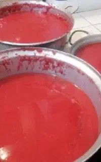 رب گوجه خونگی می پزم .آب گوجه از شما پخت از ما
