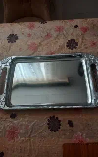 سینی استیل جنس خوب ابعاد کف سینی ۳۵در ۲۵