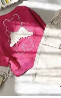 حراج ست بلوز شلوار دخترانه طرح فرشته