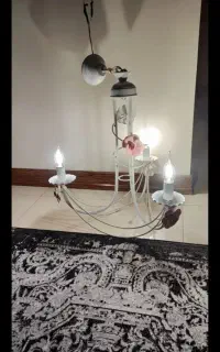 لوستر فلزی یه شعله