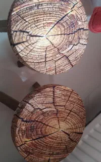 استند گل چوبی طرح چوب
