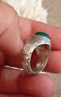 انگشتر نقره عقیق سبز