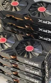 کارت گرافیک RX580 XFX بسیار تمیز پیچ پلمب