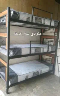 فروش تخت دوطبقه 2طبقه تخت فلزی پرسنلی نو وکارکرده