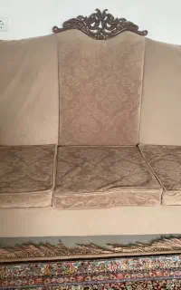 ست مبل هفت نفره با جلو مبلی و میز عسلی