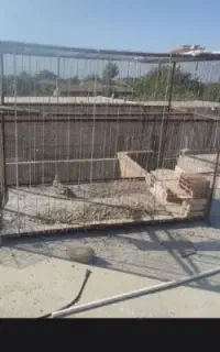 قفس آهنی چرخدار بزرگ