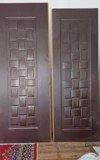 ۲ عدد درب چوبی بدون چهار چوب