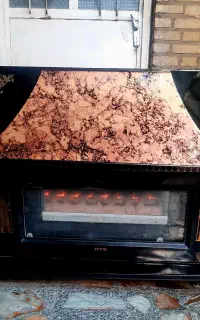 بخاری دودکش کار طرح شومینه سالم در حال کار