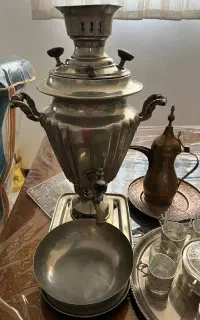 سماور قدیمی و ملزوماتش