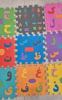 پازل کفپوش فومی حروف و اعداد فارسی در حد نو