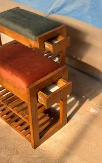 جاکفشی نشیمن‌دار چوبی (کم‌جا و مدرن)