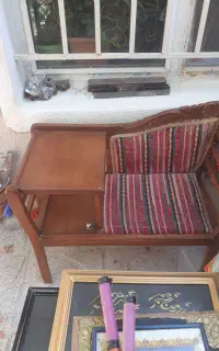 میز تلفن چوبی