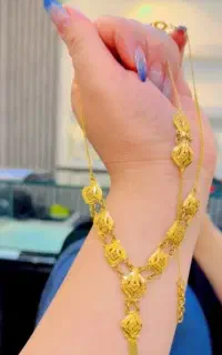 گردنبند و دستبند کلکته دستبند پروانه زنجیر اراکی