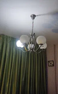 لوستر پنج شاخه فلزی