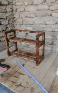 استند تمام چوب طرح روستیک