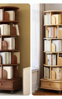 کتابخانه گردان / کمد دیواری / تخت خواب / جاکفشی