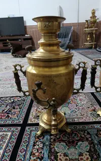 یک جفت سماور روسی شتربان عتیقه