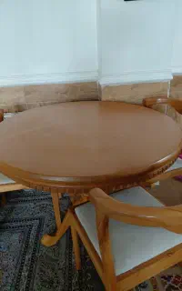 میز نهارخوری گرد با ۲ صندلی