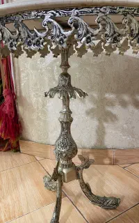 کنسول پایه برنجی و سنگ مرمر