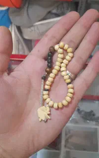 تسبیح ۳۳ عددی فاخر کاردست(زندان) استخوان تراش