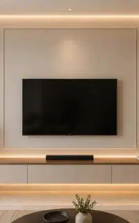 طراحی و اجرای تی وی وال قاب بندی  نئوکلاسیکtv wall