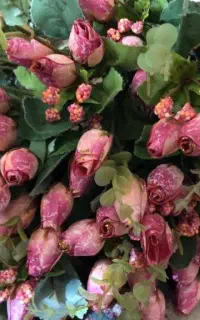 تعدادی گل و میوه مصنوعی
