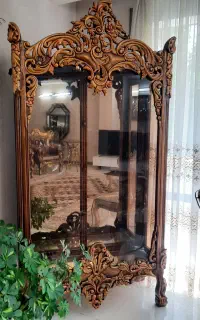 ویترین‌ منبت سلطنتی تمام چوب راش