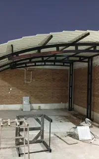 سایبان بدون پایه مزاحم. وجوشکاری
