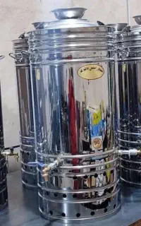 سماور گازی هیئتی بزرگ/مجلسی تمام استیل