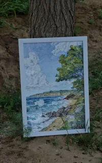 تابلو نقاشی کار بادست