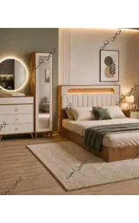 تخت خواب دونفره مدل رستا MDF باکیفیت وقیمت مناسب