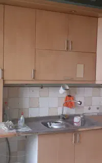 کابینت آشپزخانه به همراه سینک و هود
