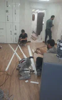 بازسازی صفر تا صد نقاشی کناف کاغذ پارکت برقکشی