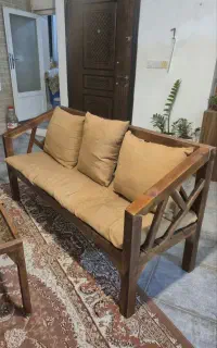 دو عدد مبل چوبی