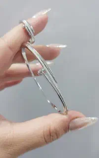 نیم ست زنانه پرطرفدار طرح میخ (مدل نگین دار)