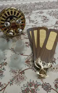 پنکه سقفی لوستر دار دو عدد