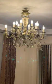 دو عدد لوستر ۱۲ شاخه جنس آلومینیومی