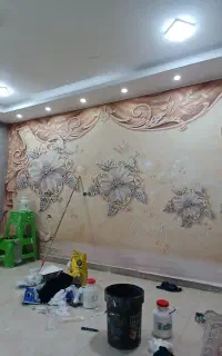 کاغذدیواری و رنگامیزی