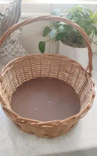 سبد حصیری بزرگ قطر۶۰ سانت  ۶۰۰تومان