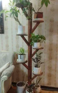 استند گل چوبی